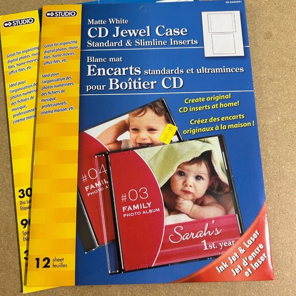 Stomp CD Stomper Set w/ Matte White CD Labels & Case Inserts - Picture 5 of 6